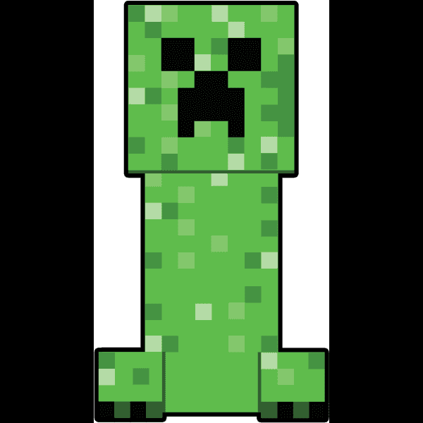 Pixelated Minecraft Creeper Illustration