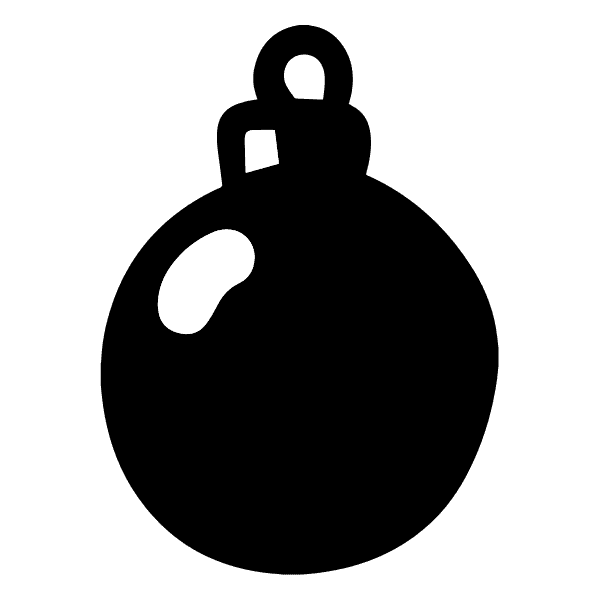 Plain Black Christmas Ball Ornament