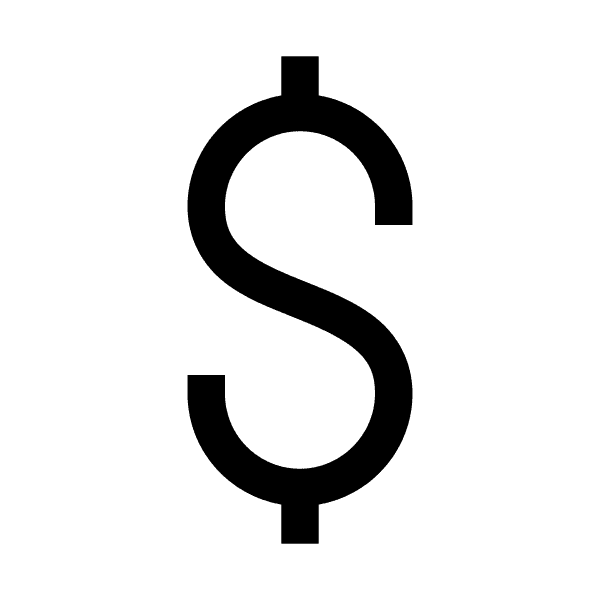 Plain Black Dollar Sign