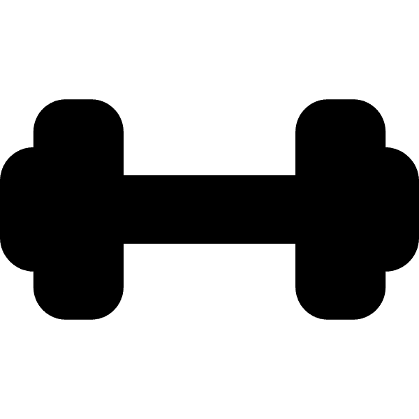 Plain Black Gym Dumbbell