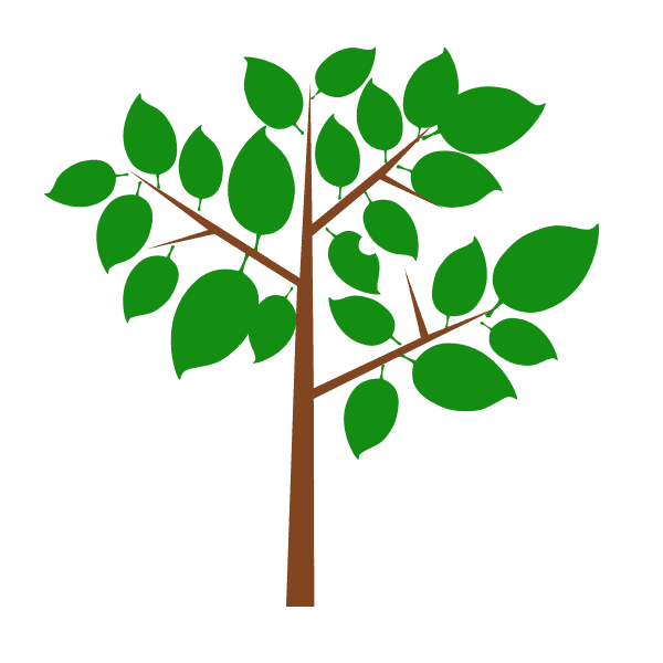 Plant Branches With Green Leaves Clipart