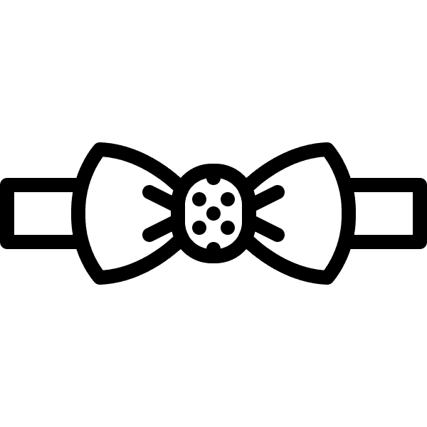 Polka Dotted Bowtie Free Outline