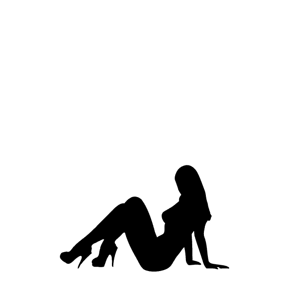 Posing Sexy Woman Silhouette