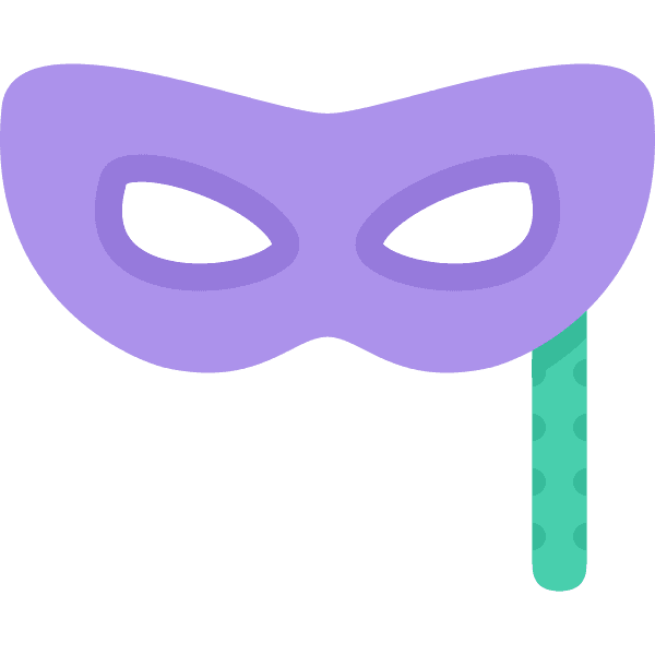 Purple Mardi Gras Mask
