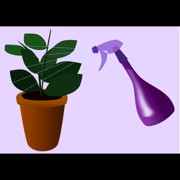 Purple Spray On Green Plants