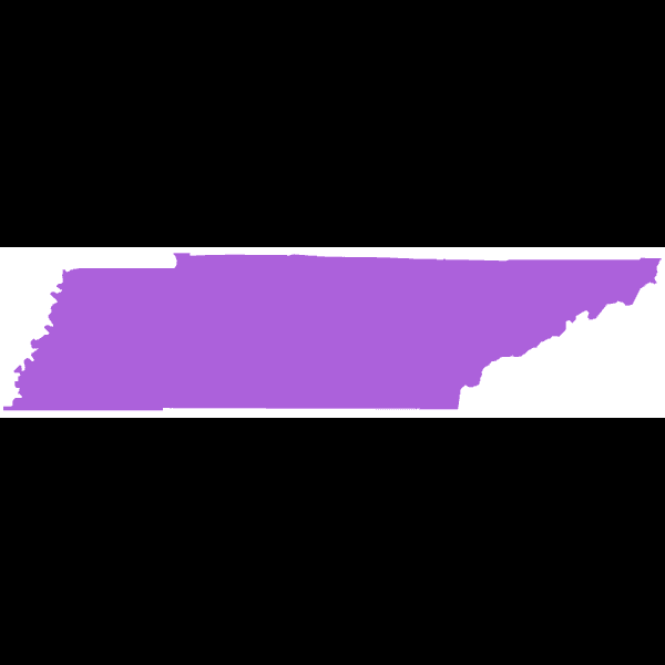 Purple Tennessee Map