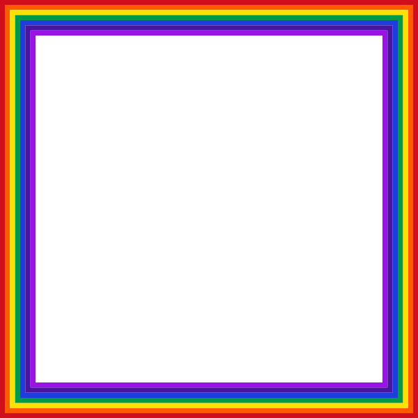 Rainbow Square Frame