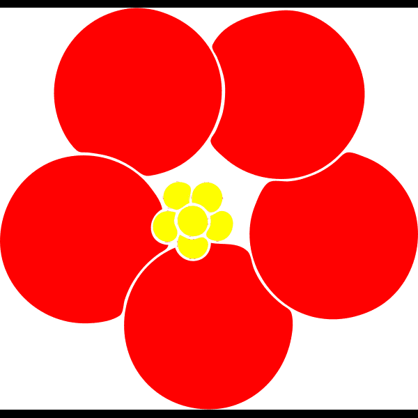 Red Circles Forming Poppy