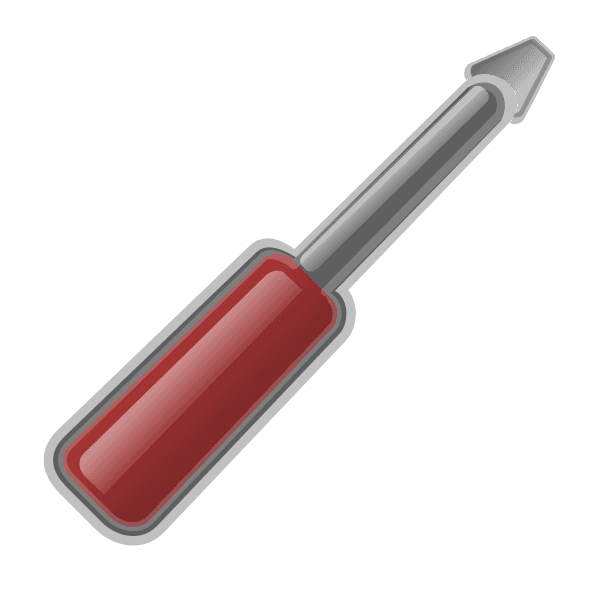 Red Gripped Screwdriver Tool