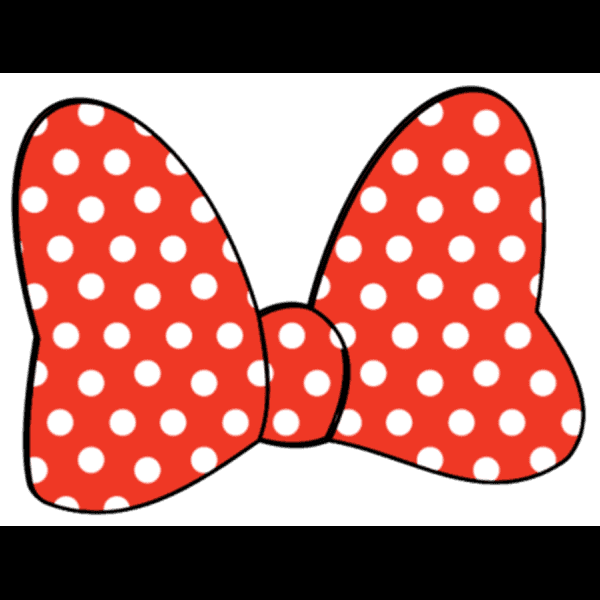 Red Minnie Mouse Bow Free Polka Dots