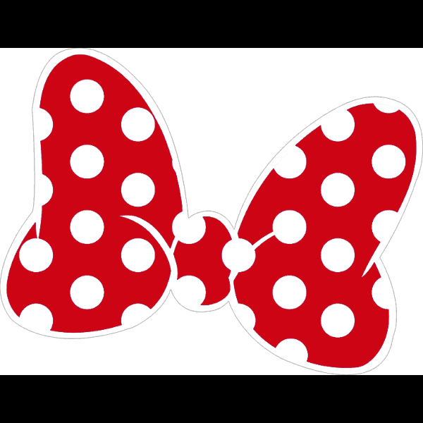 Red Minnie Mouse Bow Free Sticker