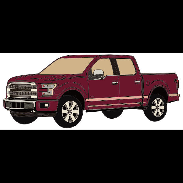 Red Pickup Truck Illustration