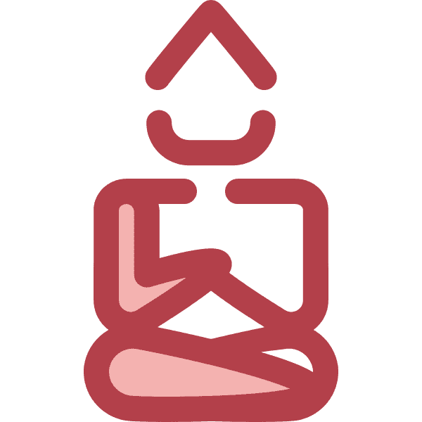 Red Sitting Buddha Icon