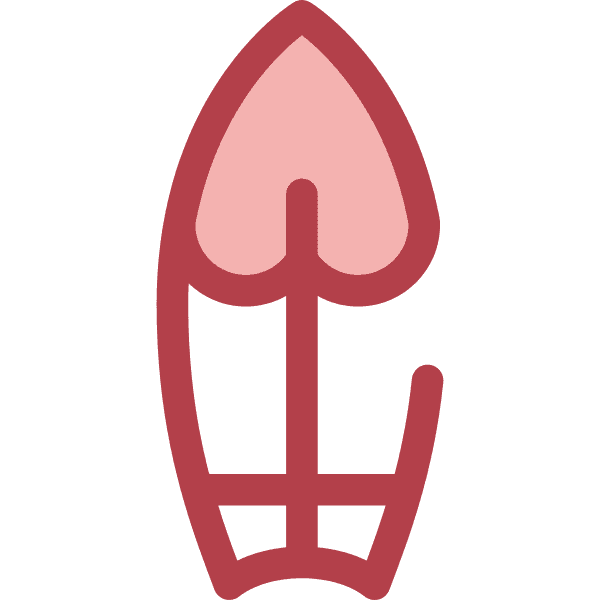 Red Surfboard Clipart