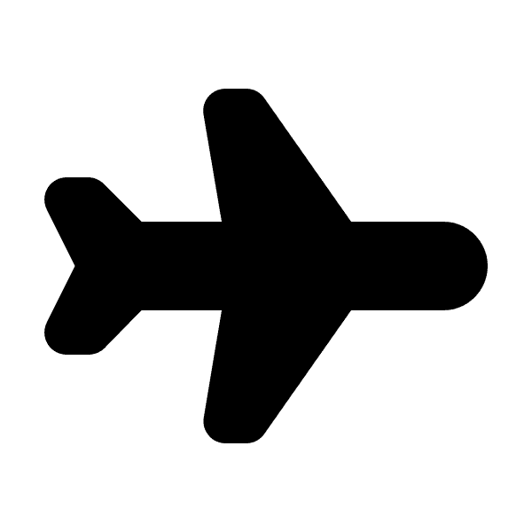Right Airplane Free Solid Icon