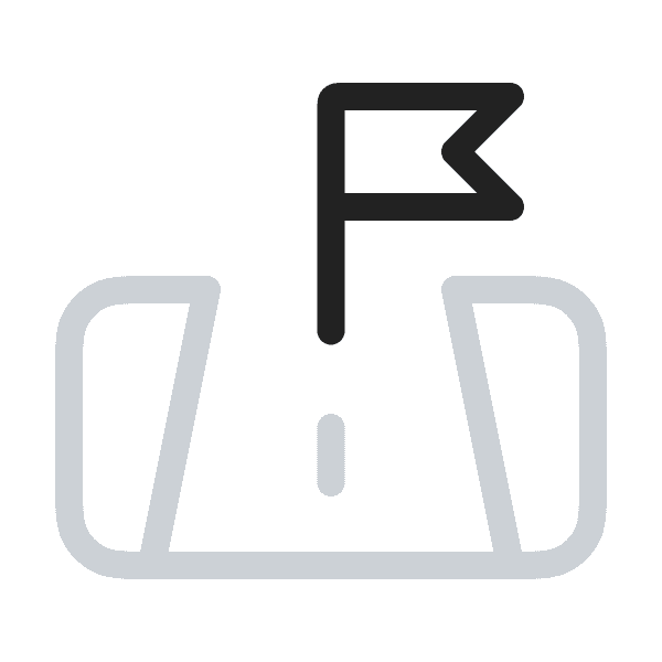 Road Finish Line Icon Black Gray