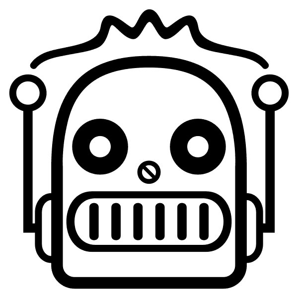 Robot Face Illustration