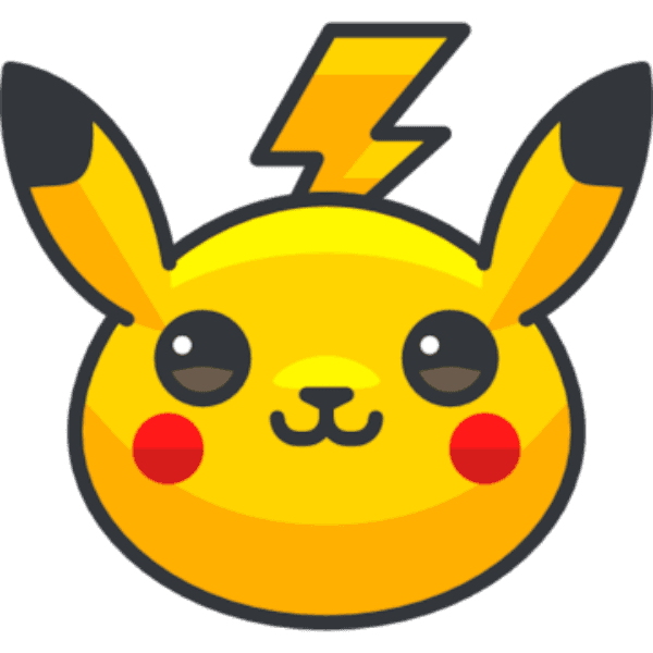 Round-face Pikachu Free Illustration