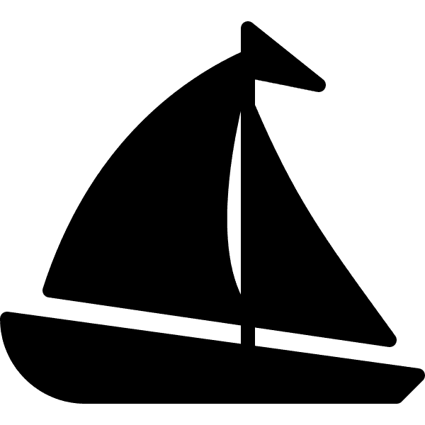 Sailboat Sailing All-black