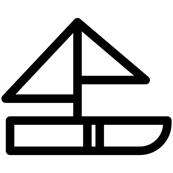 Sailboat Sailing Black Clipart