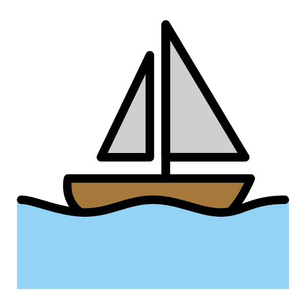 Sailboat Sailing Wavy Sea