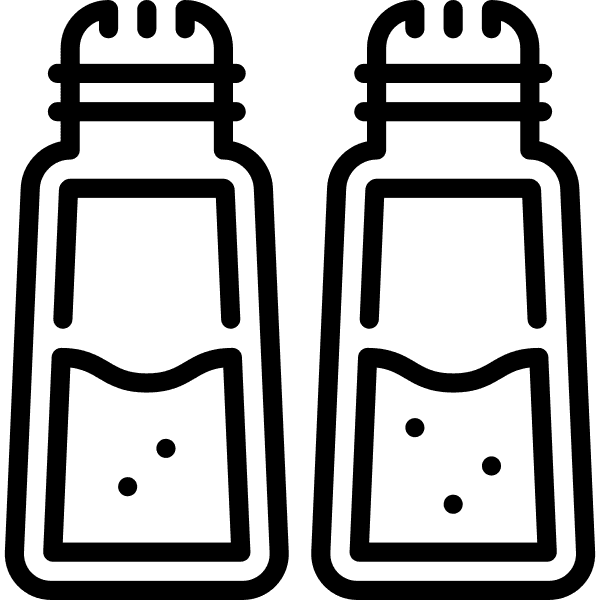 Salt And Pepper Shaker Black Vector