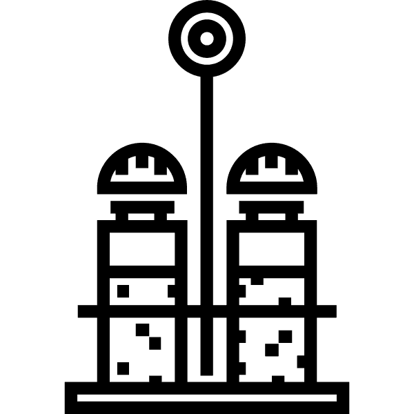 Salt And Pepper Shakers With Rack