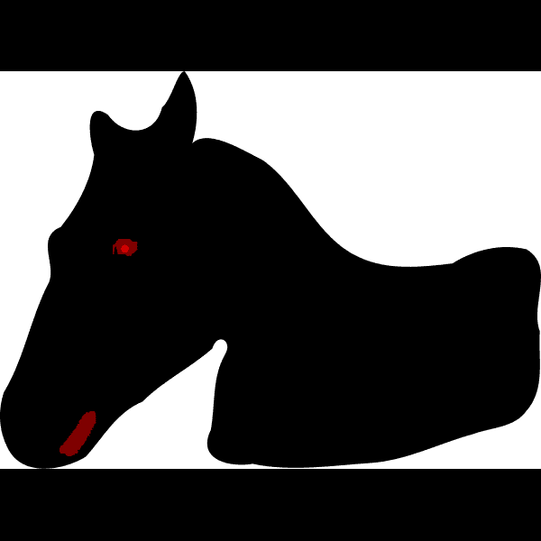 Scary Free Horse Silhouette