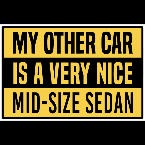 Sedan Funny Bumper Sticker Funny Car Decals