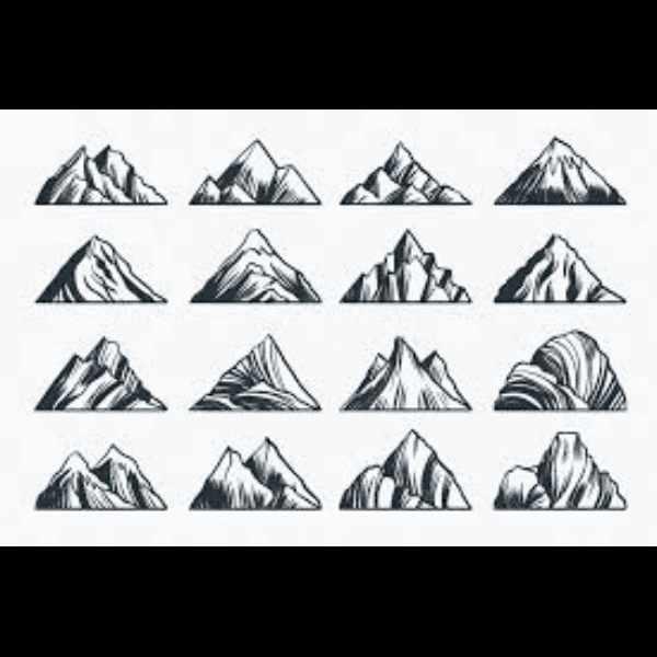 Series Of Mountain Scene Collection Art