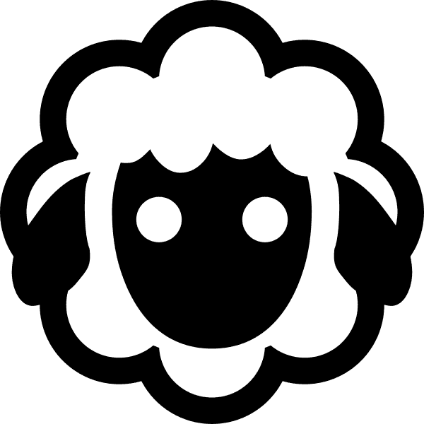 Sheep Head Black Clipart