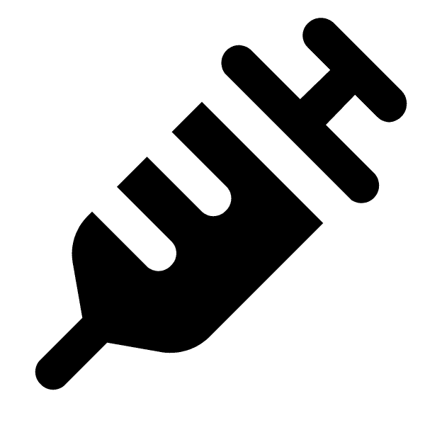 Short Needled Syringe With White Marks