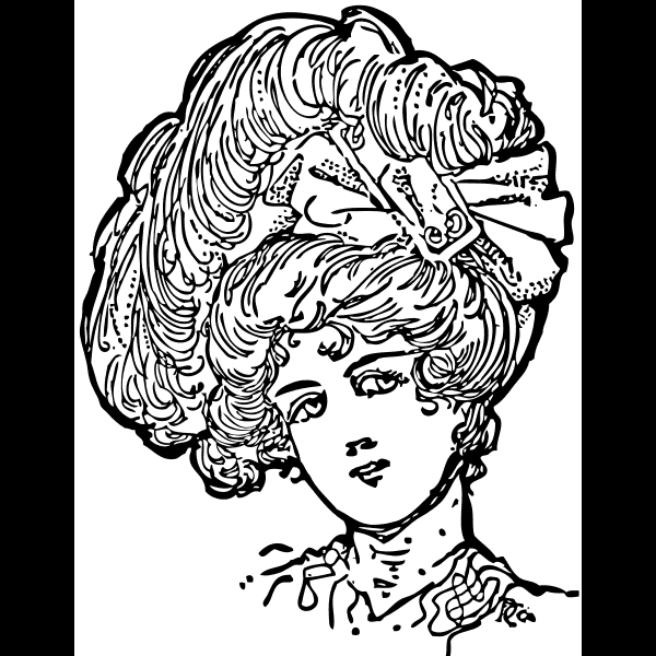 Silhouette Messy Bun FreeSVG