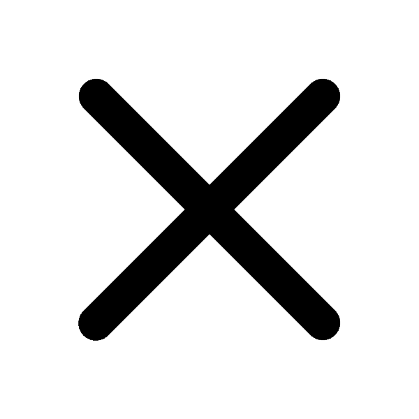 Simple Black Letter X