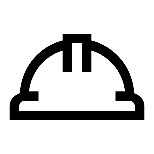 Simple Hard Hat Outline
