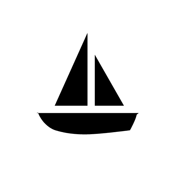 Small Black Sailboat