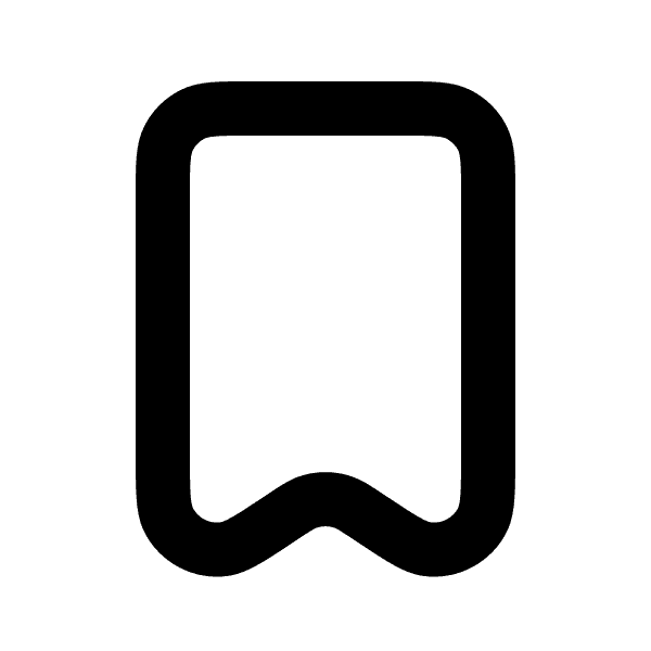 Small Bookmarks Icon Hand Drawn