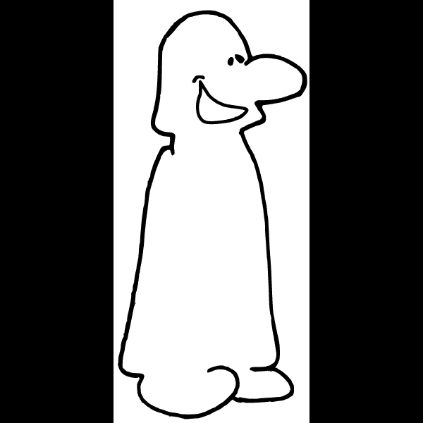 Smiling Man In Coat Doodle