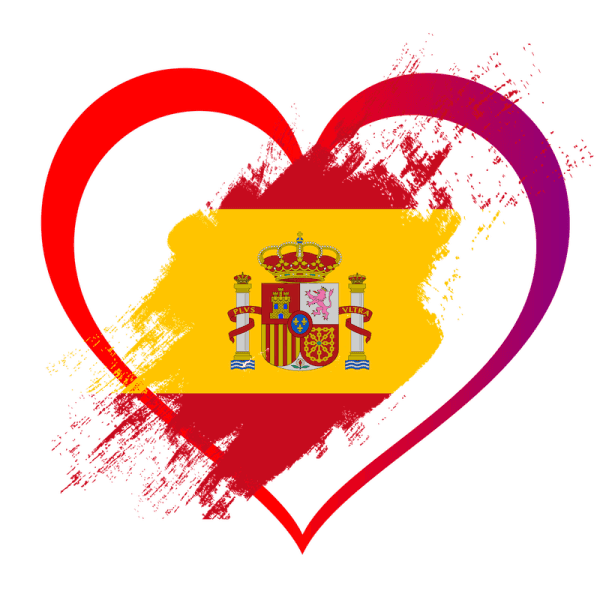 Spanish Flag With Heart