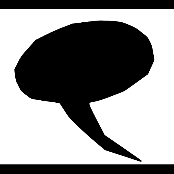 Speech Bubble With Long Tail