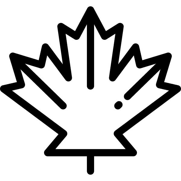 Spiky Maple Leaf Outline