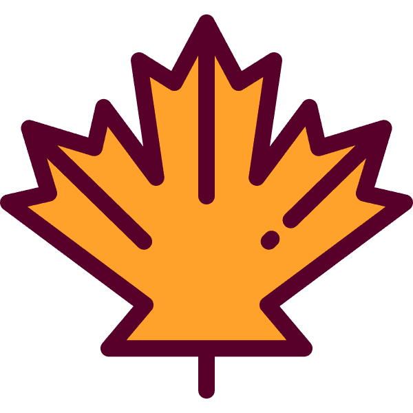 Spiky Orange Maple Leaf