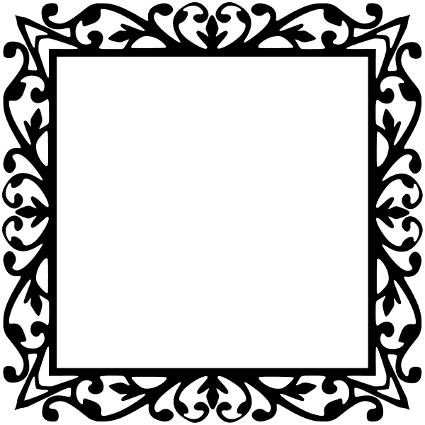 Square Frame With Floral Decoration