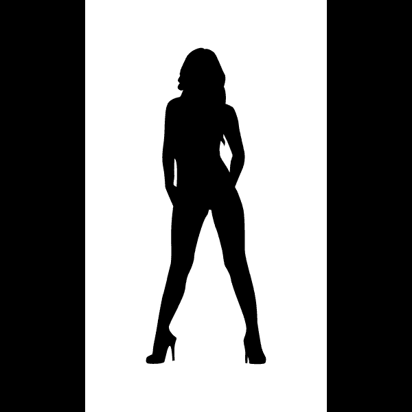 Standing Sexy Woman Silhouette
