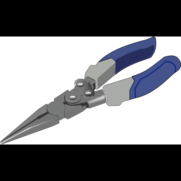 Steel Pliers Tool With Blue Insulation