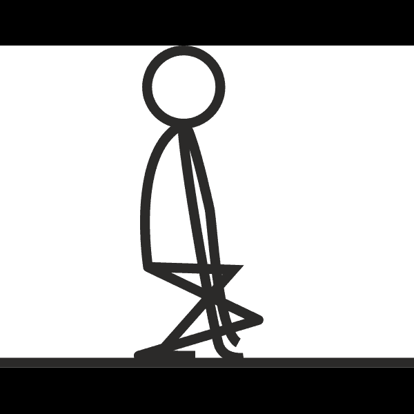 Stick Figure Doing Squats