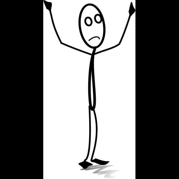 Stickman Surrendering Doodle