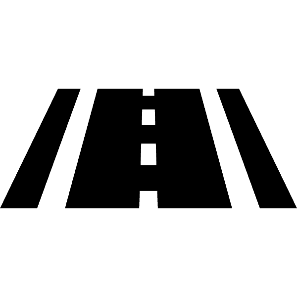 Straight Black Road Clipart