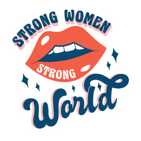 Strong Women World Red Lips