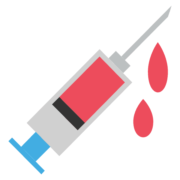 Syringe With Red Blood